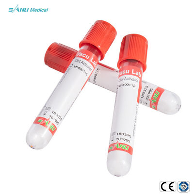 Jednorazowe probówki do zbierania próżniowego Red Top PET Clot Activator Tube
