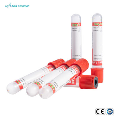 Jednorazowe probówki do zbierania próżniowego Red Top PET Clot Activator Tube