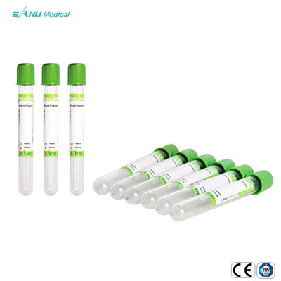 5 ml zielona górna rurka z heparyną sodową do pobierania krwi z materiału PET