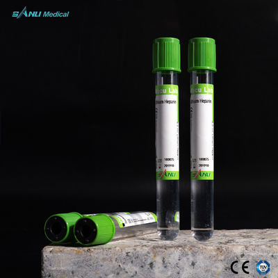 5 ml zielona górna rurka z heparyną sodową do pobierania krwi z materiału PET