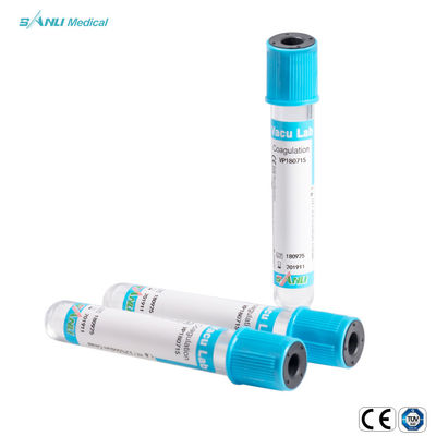 Próżniowe probówki koagulacyjne Blue Top o pojemności 3 ml, probówki 0,109 Mol/L z cytrynianem sodu