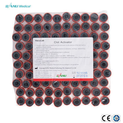 Red Top Probówki do zbierania próżniowego PET Clot Activator Tube