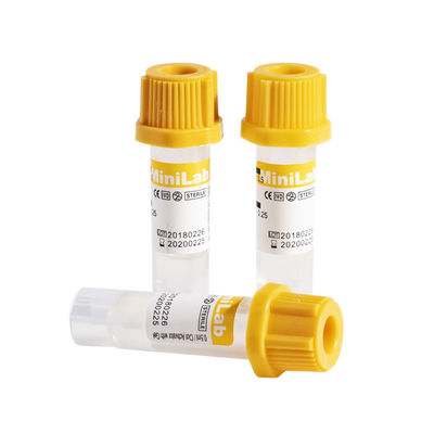 Żółte probówki do pobierania krwi włośniczkowej 0,2 ml 0,25 ml 0,5 ml 100 szt. Taca