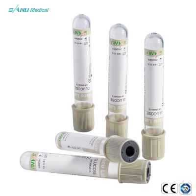 Probówki do próżniowego pobierania krwi z fluorkiem sodu Glukoza 3 ml PET Szary top