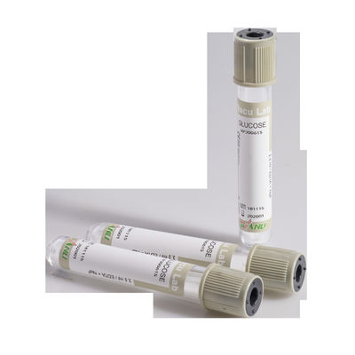 Probówki do próżniowego pobierania krwi z fluorkiem sodu Glukoza 3 ml PET Szary top