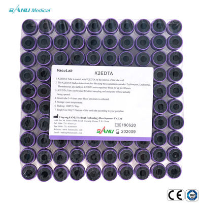 Zatwierdzone przez CE plastikowe probówki do pobierania krwi PET 13x75mm K2